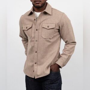 Schott NYC Men’s Beige Wool Jacket - Size L